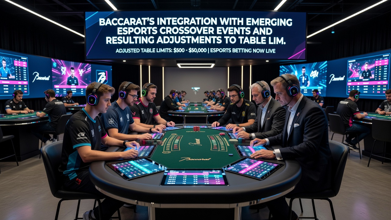 Close-up of digital betting interface adjusting table limits at an esports-baccarat hybrid station