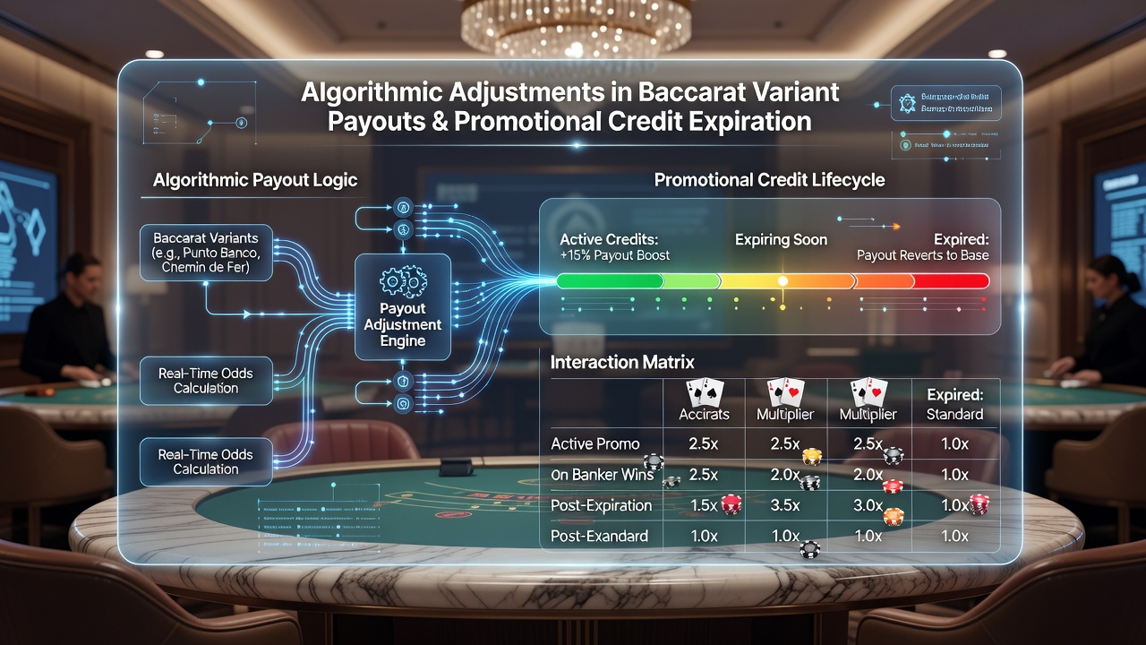 Promotional credit expiration timelines mapped against baccarat variant payout changes
