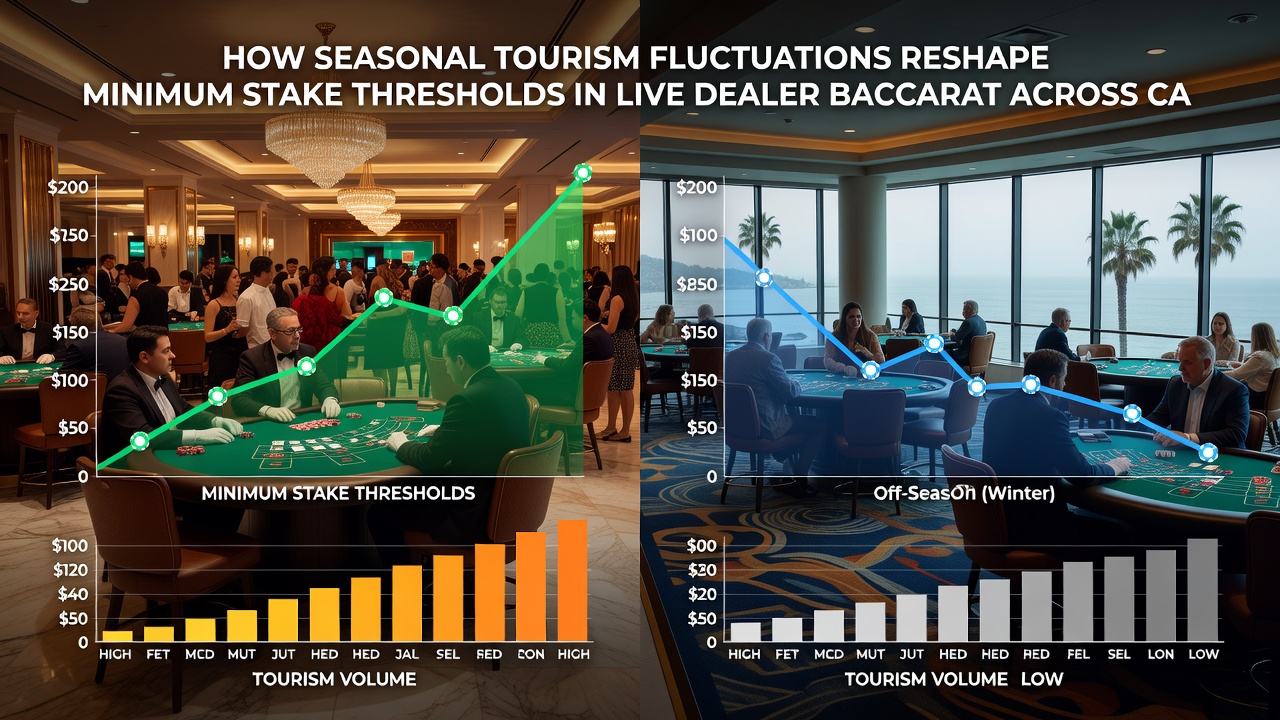 Live dealer baccarat setup with seasonal adjustment indicators and tourism flow charts