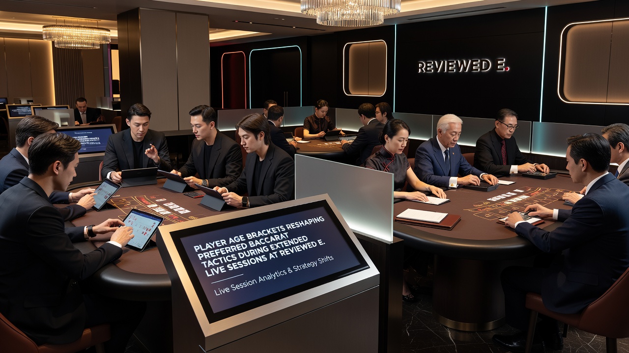 Live baccarat table interface showing player demographics and betting trends