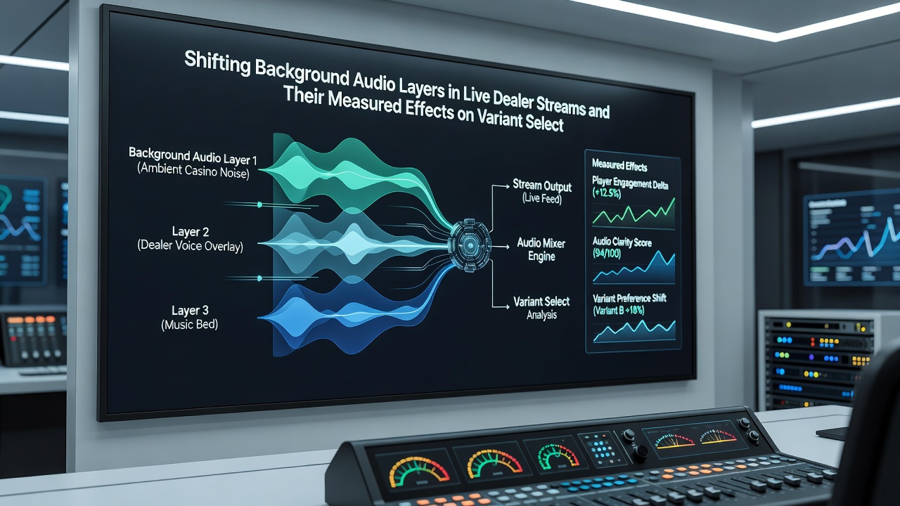 Graph displaying variant selection patterns correlated with background audio changes in live dealer streams