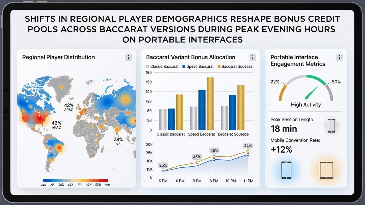 Mobile baccarat interface showing demographic-driven bonus allocations during evening peak hours
